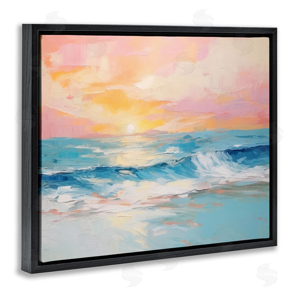 Stupell Industries Arlington Prints | Beach Waves Bright Sunset