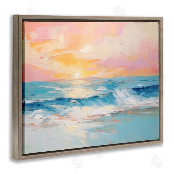 Stupell Industries Arlington Prints | Beach Waves Bright Sunset