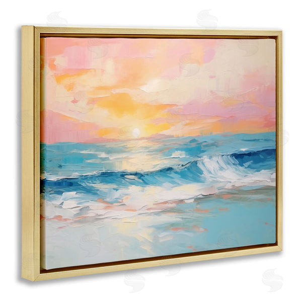 Stupell Industries Arlington Prints | Beach Waves Bright Sunset