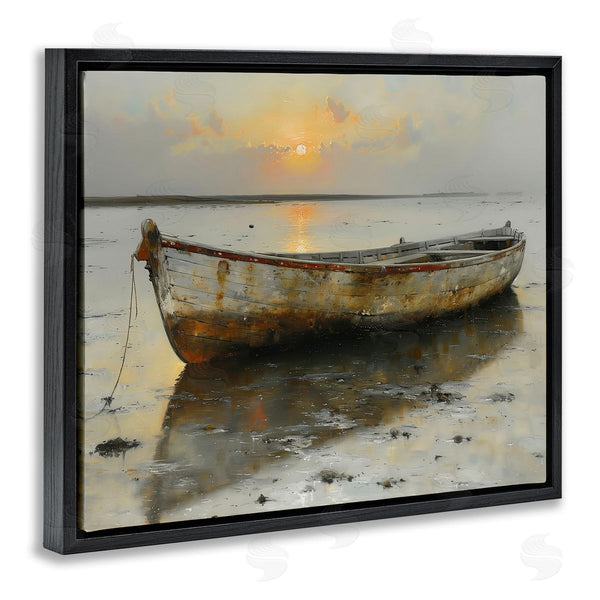 Stupell Industries Arlington Prints | Beached Boat At Sunset
