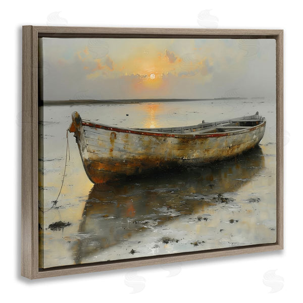 Stupell Industries Arlington Prints | Beached Boat At Sunset