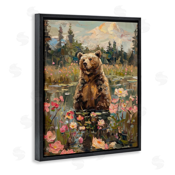 Stupell Industries Arlington Prints | Bear In Floral Pond
