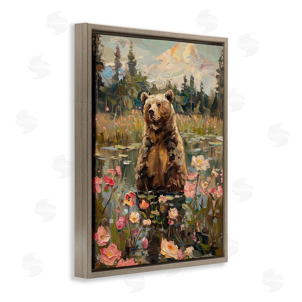 Stupell Industries Arlington Prints | Bear In Floral Pond