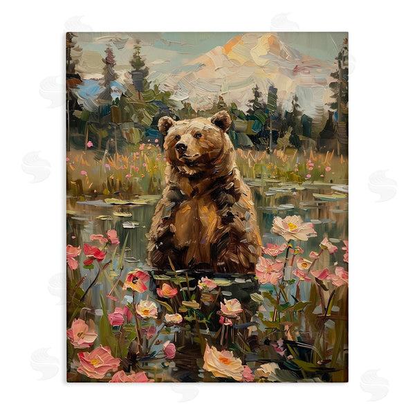 stupell industries Arlington Prints | Bear in Floral Pond