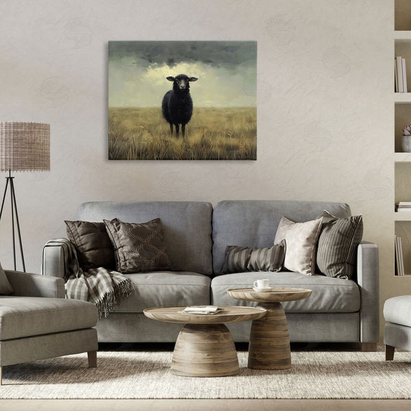 Stupell Industries Arlington Prints | Black Sheep In Field