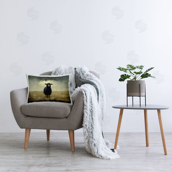 Stupell Industries Arlington Prints | Black Sheep In Field Printed Throw Pillow