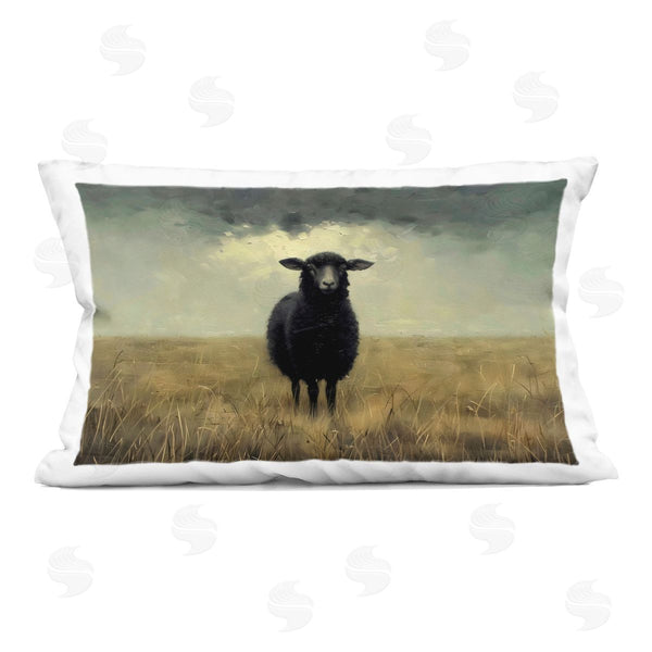 stupell industries Arlington Prints | Black Sheep in Field Printed Throw Pillow