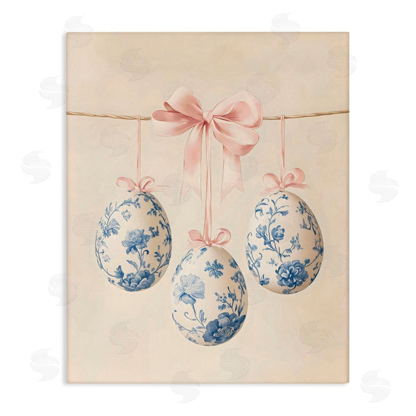 stupell industries Arlington Prints | Blue Floral Coquette Easter Eggs