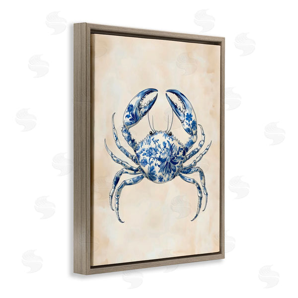 Stupell Industries Arlington Prints | Blue Floral Crab
