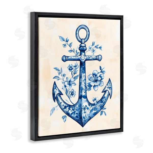 Stupell Industries Arlington Prints | Blue Floral Life Anchor