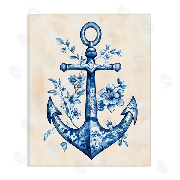 stupell industries Arlington Prints | Blue Floral Life Anchor