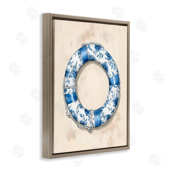 Stupell Industries Arlington Prints | Blue Floral Life Preserver