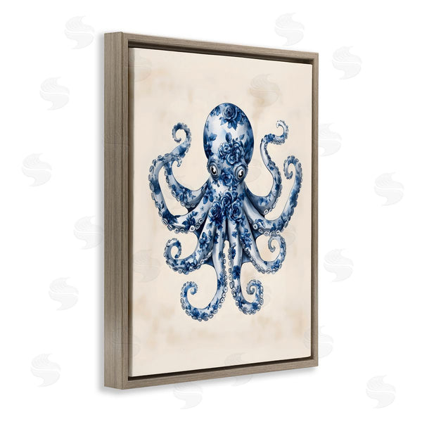 Stupell Industries Arlington Prints | Blue Floral Octopus
