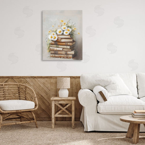 Stupell Industries Arlington Prints | Book Stack With Daisies