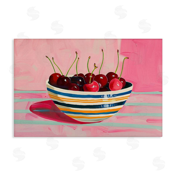 stupell industries Arlington Prints | Bowl of Cherries on Pink
