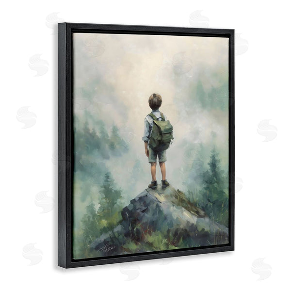 Stupell Industries Arlington Prints | Boy Adventurer Atop Mountain Wall Art