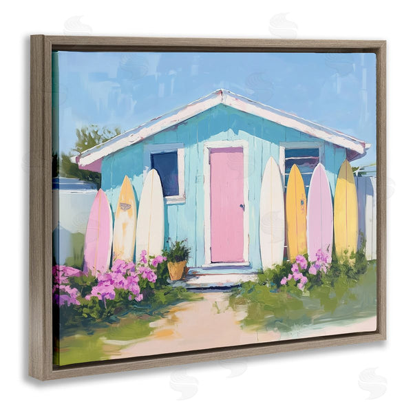 Stupell Industries Arlington Prints | Cabin With Pastel Surfboards Wall Art