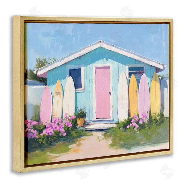Stupell Industries Arlington Prints | Cabin With Pastel Surfboards Wall Art