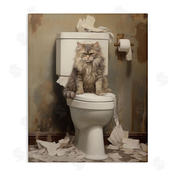 stupell industries Arlington Prints | Cat & Torn Toilet Paper