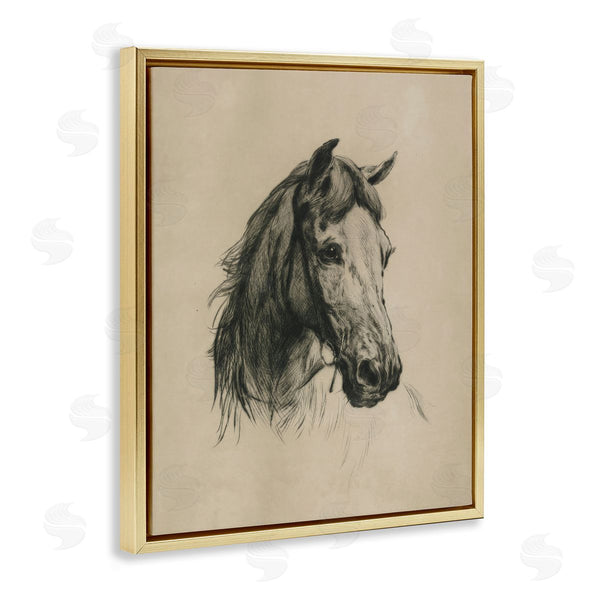 Stupell Industries Arlington Prints | Charcoal Horse Portrait
