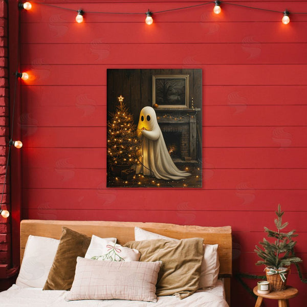 Stupell Industries Arlington Prints | Christmas Ghost Hanging Lights Wall Art