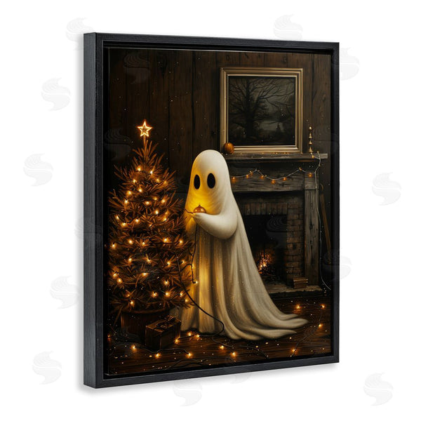 Stupell Industries Arlington Prints | Christmas Ghost Hanging Lights Wall Art