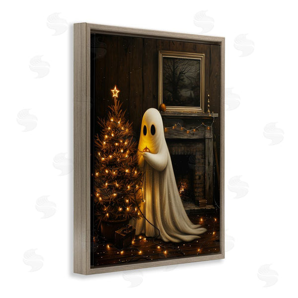 Stupell Industries Arlington Prints | Christmas Ghost Hanging Lights Wall Art