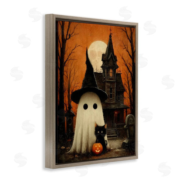 Stupell Industries Arlington Prints | Cute Ghost & Haunted House Wall Art