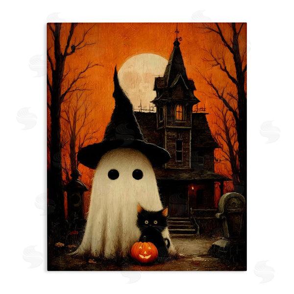 stupell industries Arlington Prints | Cute Ghost & Haunted House Wall Art