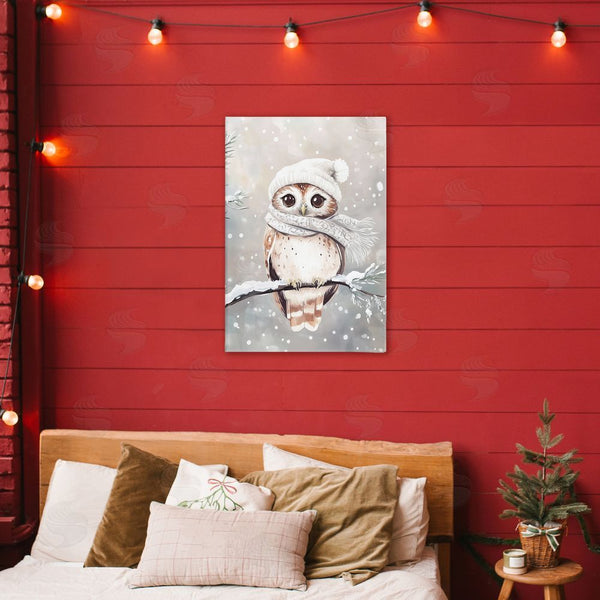 Stupell Industries Arlington Prints | Cute Winter Owl Wall Art