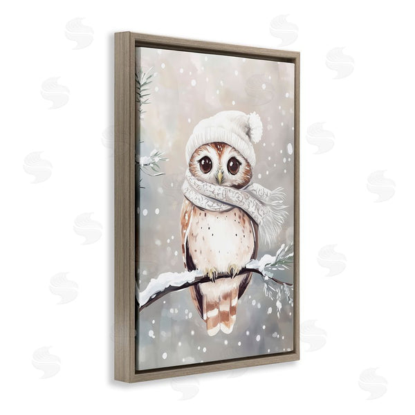 Stupell Industries Arlington Prints | Cute Winter Owl Wall Art