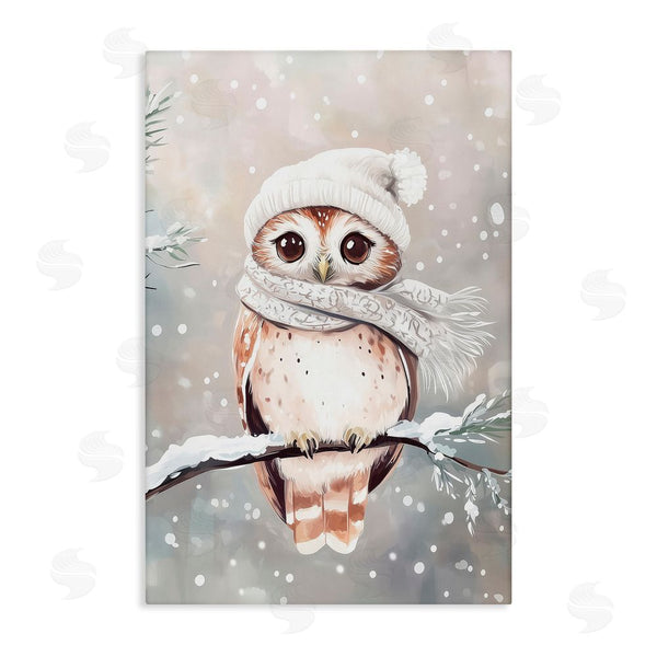 stupell industries Arlington Prints | Cute Winter Owl Wall Art
