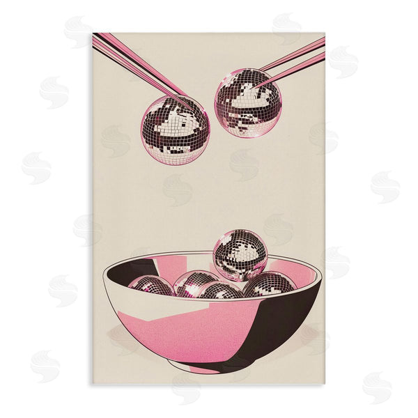 stupell industries Arlington Prints | Disco Bowl Meal with Chopsticks