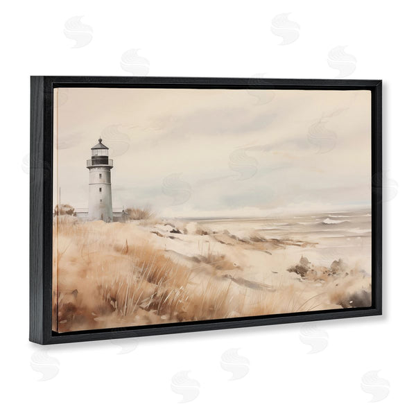 Stupell Industries Arlington Prints | Distant Lighthouse In Neutral Tones Wall Art