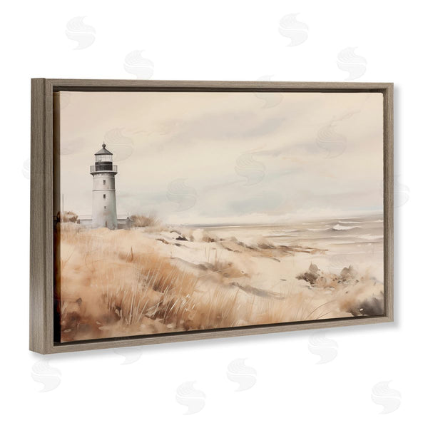 Stupell Industries Arlington Prints | Distant Lighthouse In Neutral Tones Wall Art