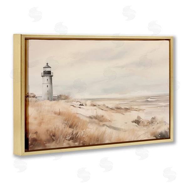 Stupell Industries Arlington Prints | Distant Lighthouse In Neutral Tones Wall Art