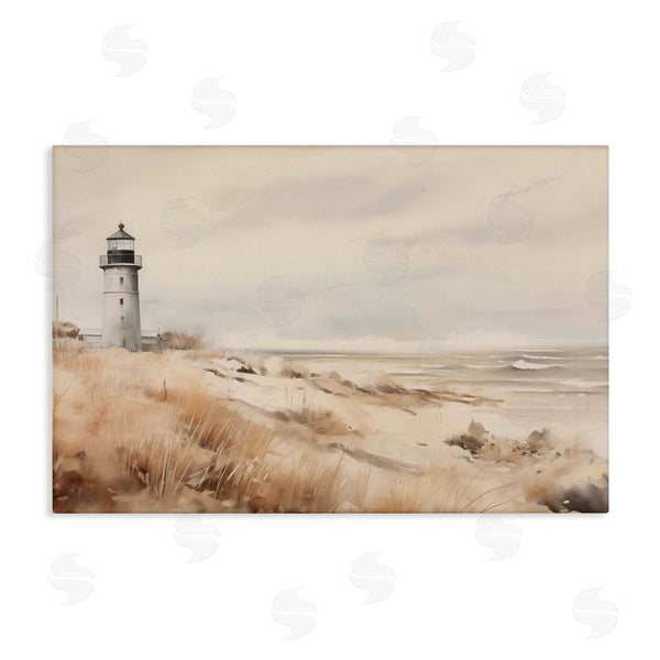 stupell industries Arlington Prints | Distant Lighthouse in Neutral Tones Wall Art