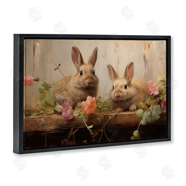Stupell Industries Arlington Prints | Easter Bunnies With Garden Blooms