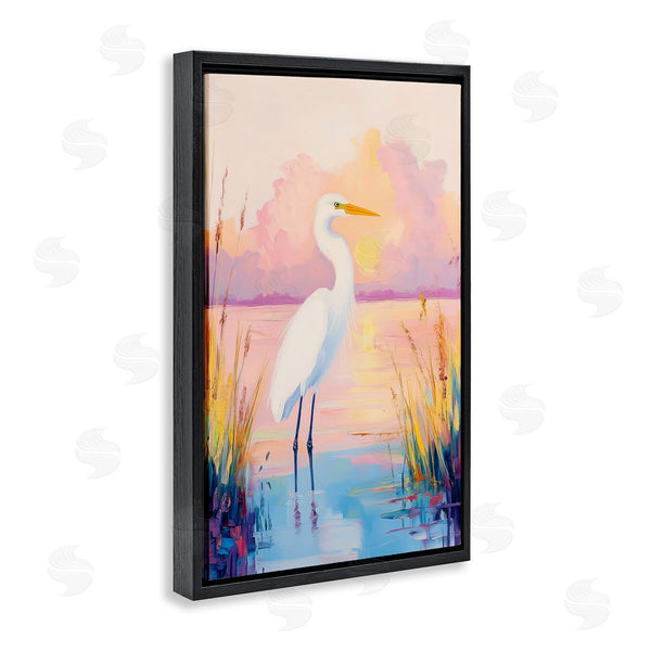 Stupell Industries Arlington Prints | Egret Under Beaming Sunset Wall Art