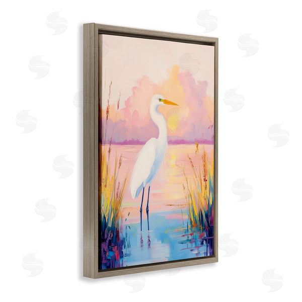 Stupell Industries Arlington Prints | Egret Under Beaming Sunset Wall Art