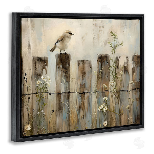 Stupell Industries Arlington Prints | Fence Perched Country Bird