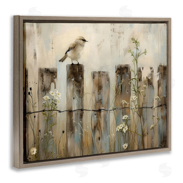 Stupell Industries Arlington Prints | Fence Perched Country Bird