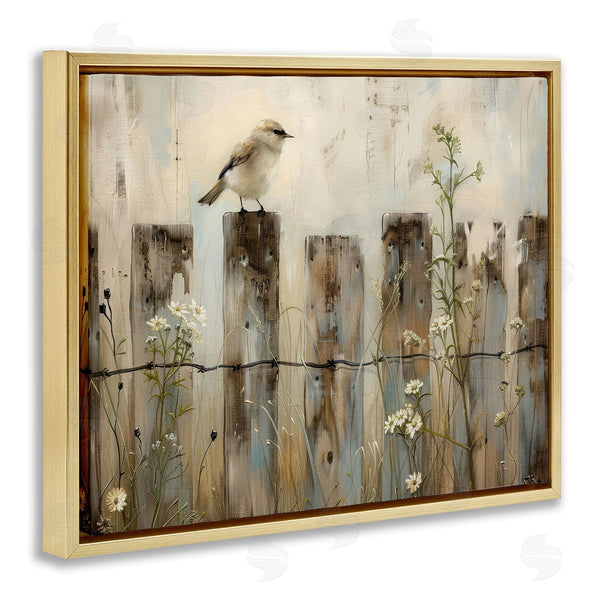 Stupell Industries Arlington Prints | Fence Perched Country Bird