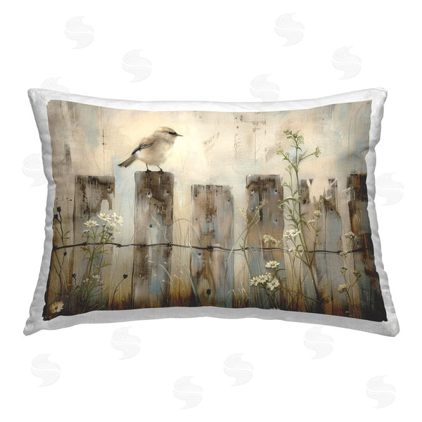 stupell industries Arlington Prints | Fence Perched Country Bird
