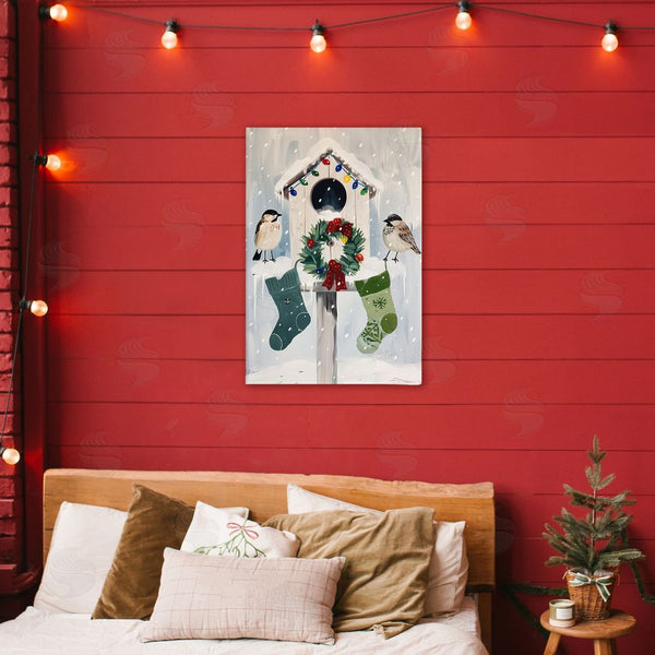 Stupell Industries Arlington Prints | Festive Christmas Birdhouse Wall Art