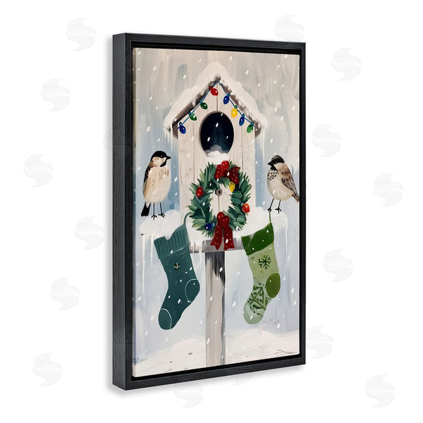 Stupell Industries Arlington Prints | Festive Christmas Birdhouse Wall Art