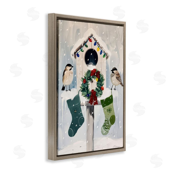 Stupell Industries Arlington Prints | Festive Christmas Birdhouse Wall Art