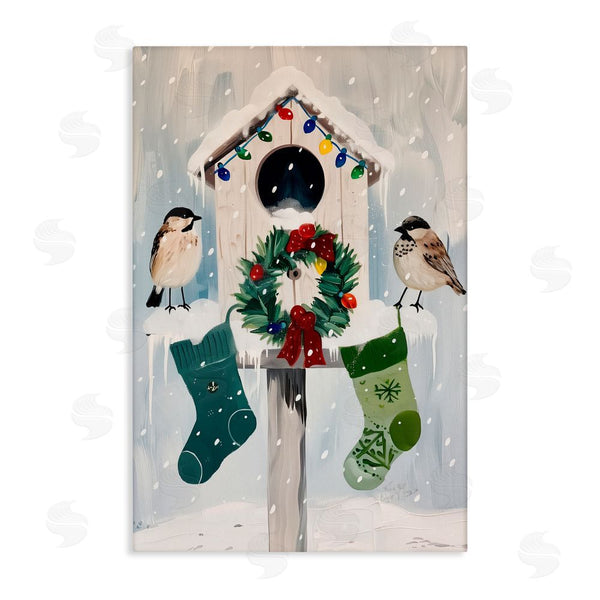 stupell industries Arlington Prints | Festive Christmas Birdhouse Wall Art