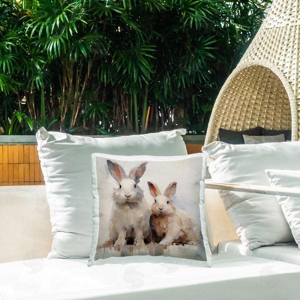 Stupell Industries Arlington Prints | Fluffy Spring Rabbits Printed Throw Pillow