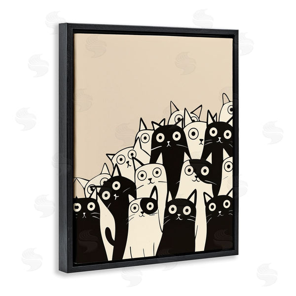 Stupell Industries Arlington Prints | Fun Modern Black & White Cats Wall Art